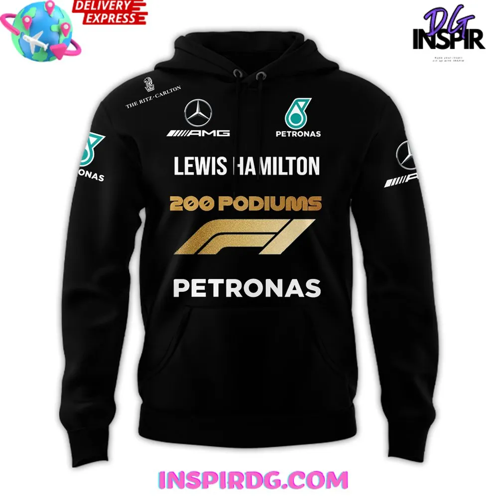 -Lewis Hamilton 200 Podiums Commemorative F1 Hoodie