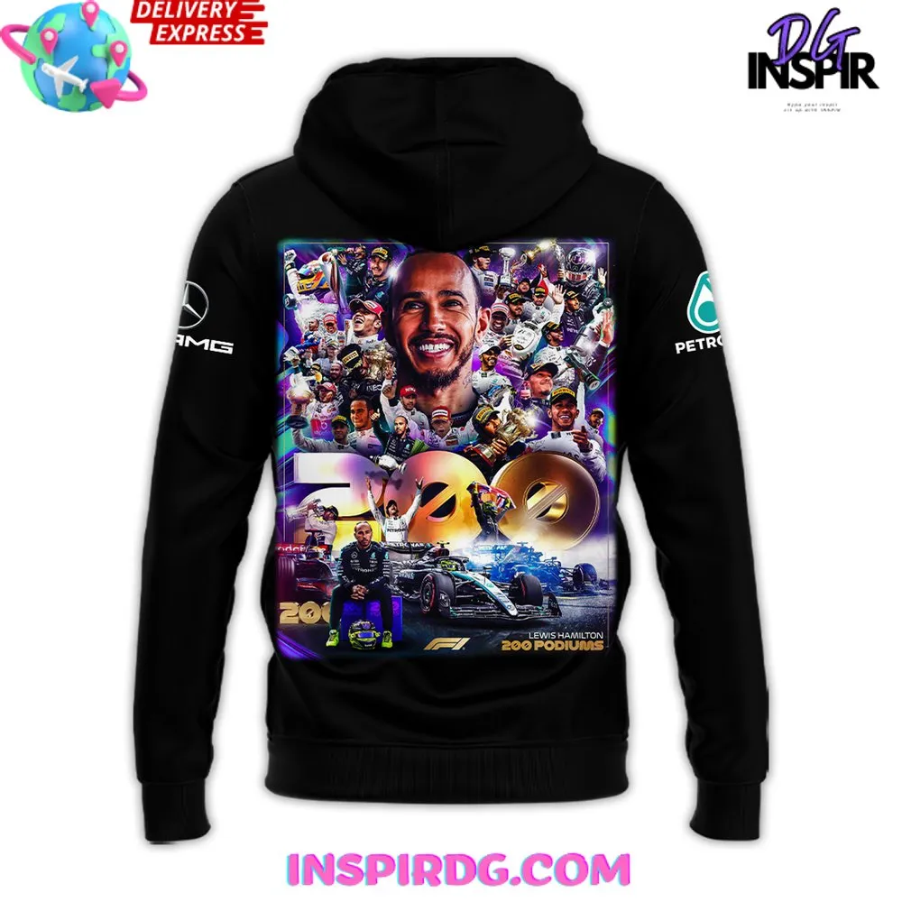 -Lewis Hamilton 200 Podiums Commemorative F1 Hoodie