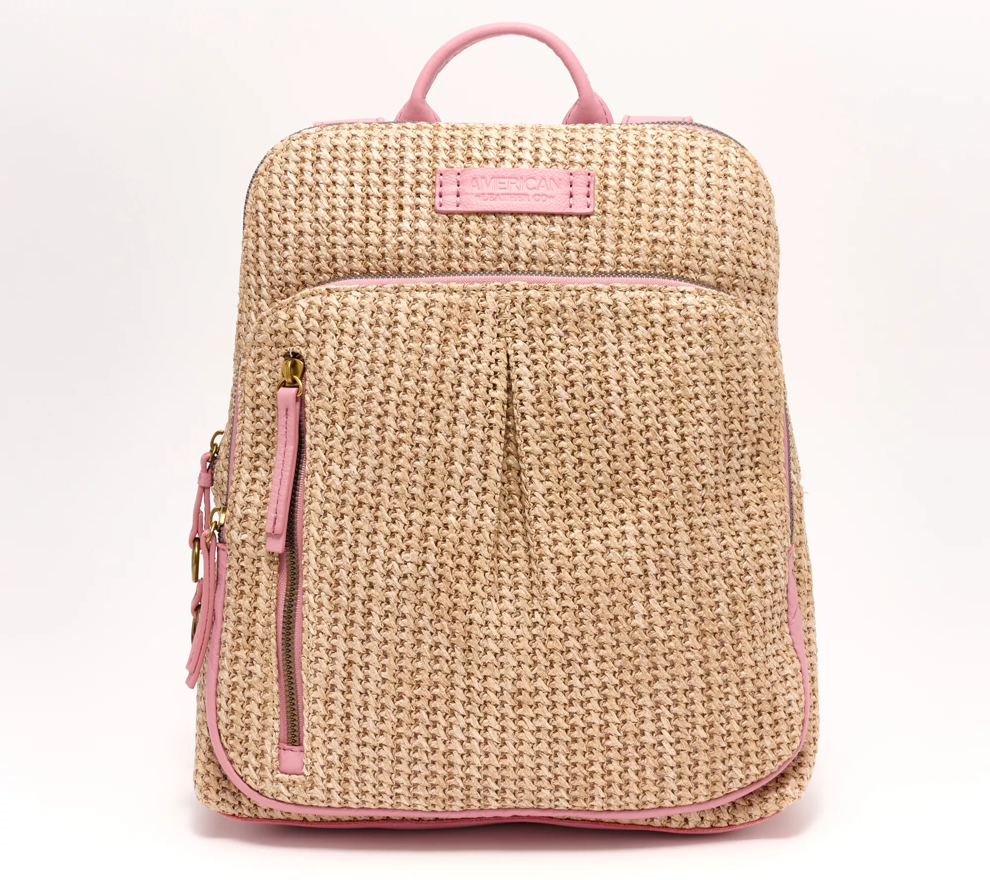 "As Is" American Leather Co. Raffia Backpack