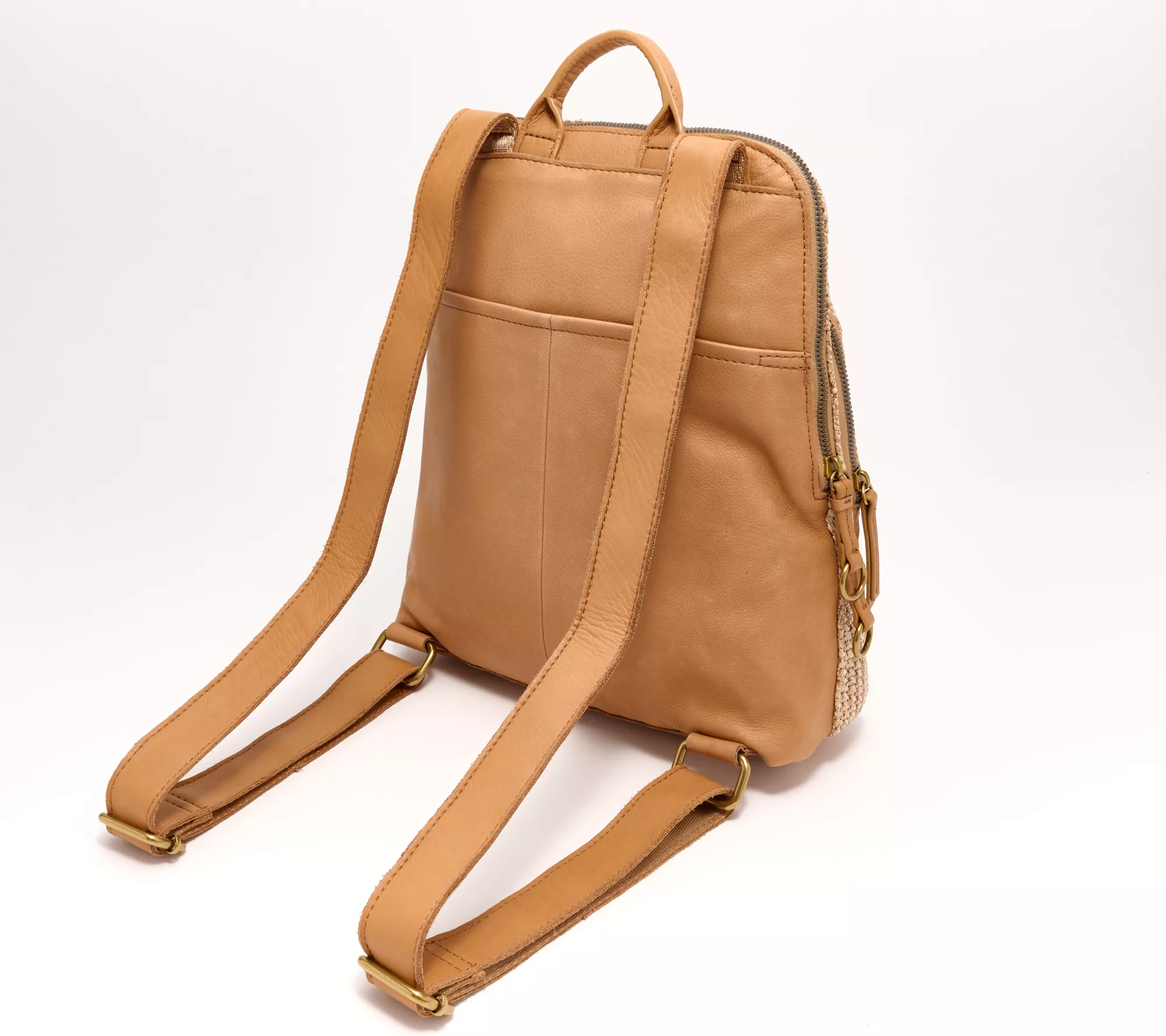 "As Is" American Leather Co. Raffia Backpack