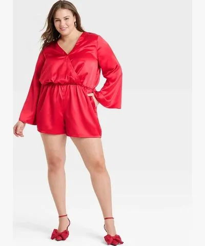 A New Day Women's Long Sleeve Mini Romper