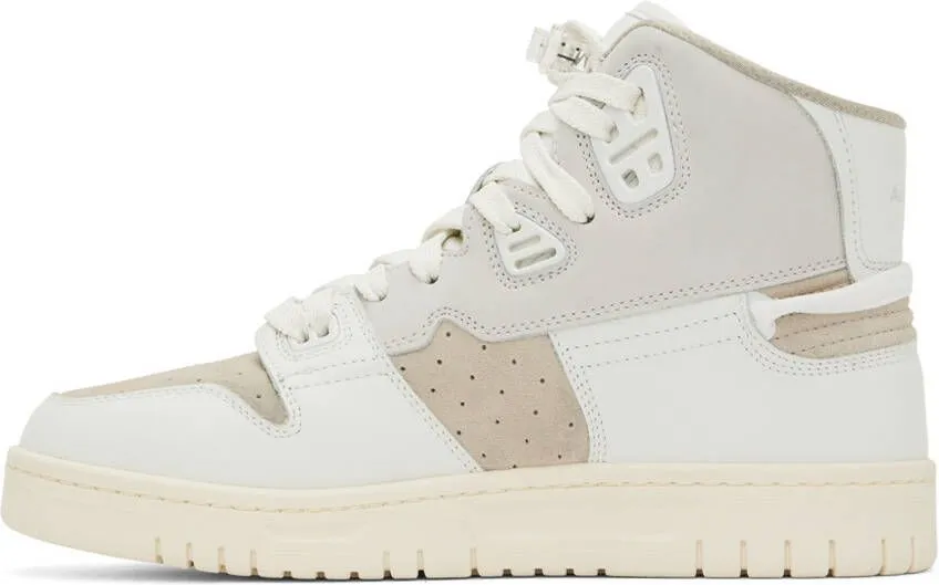 Acne Studios White & Beige Paneled Sneakers