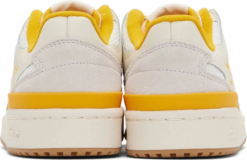 Adidas Originals Off-White & Yellow Forum Low Sneakers