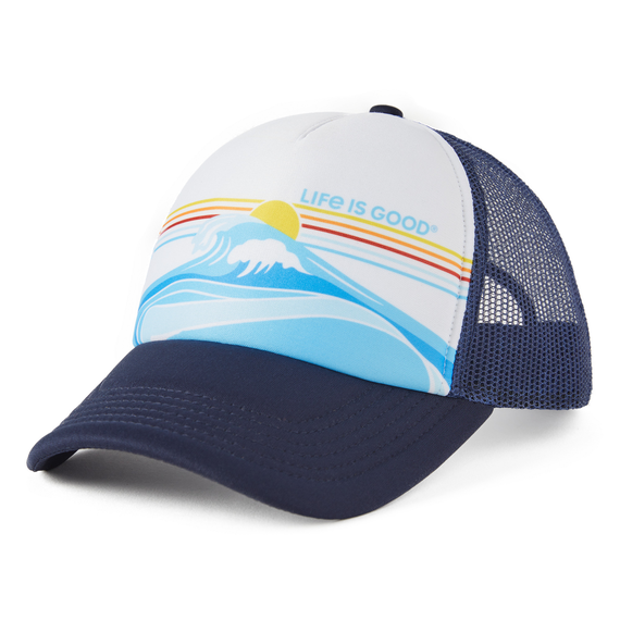 Adult Unisex Wave Stripe Trucker Hat