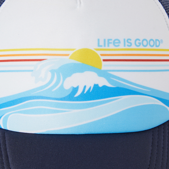 Adult Unisex Wave Stripe Trucker Hat