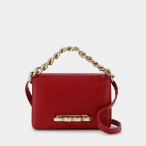 Alexander McQueen  Four Ring Mini Bag in Red Leather