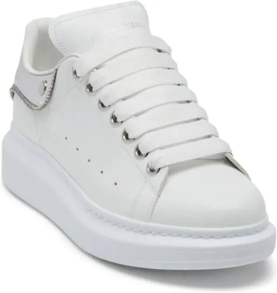 Alexander McQueen Oversized leather sneakers White