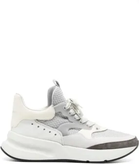 Alexander McQueen panelled lace-up sneakers Grey