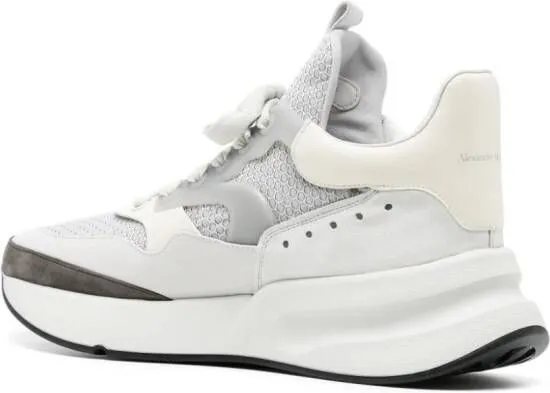 Alexander McQueen panelled lace-up sneakers Grey