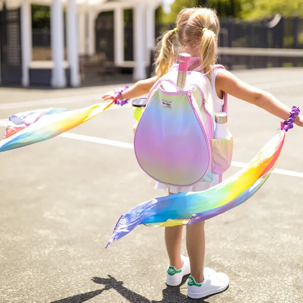 Ame & Lulu Little Love Tennis Backpack, Rainbow Sherbert