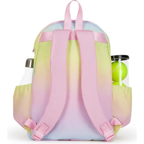 Ame & Lulu Little Love Tennis Backpack, Rainbow Sherbert