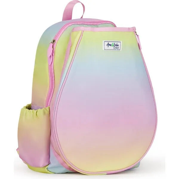 Ame & Lulu Little Love Tennis Backpack, Rainbow Sherbert