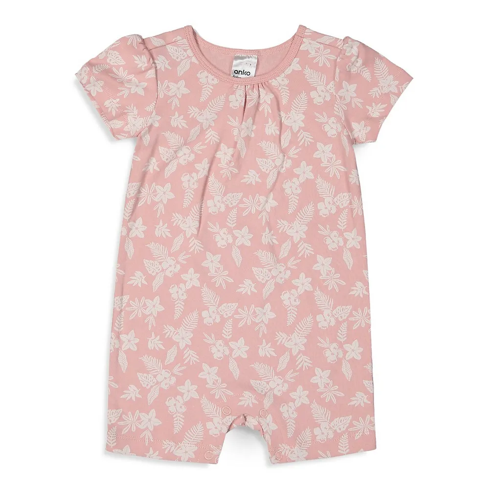 Anko Baby Girl's Basic Short-Sleeve Romper