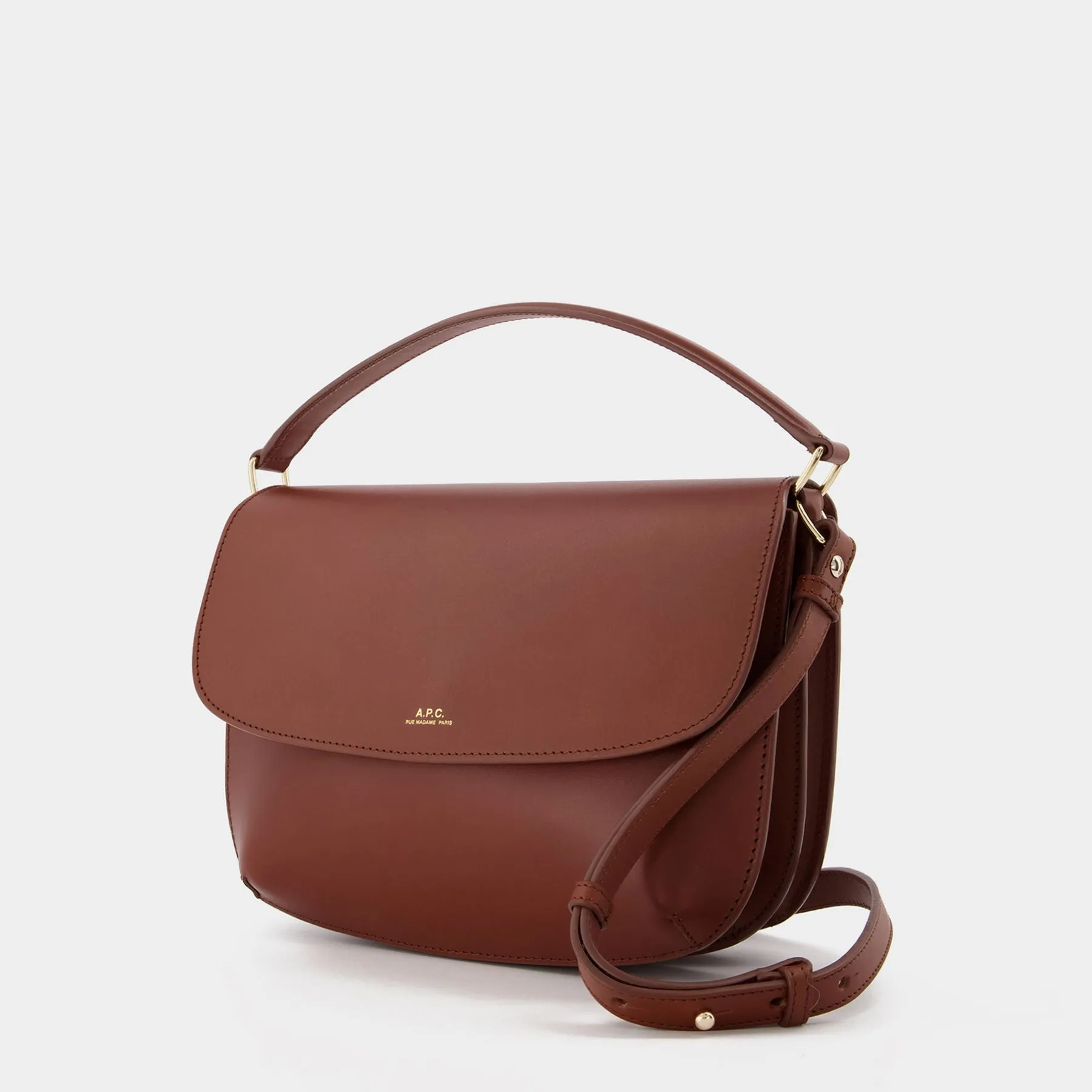 A.P.C.  Sarah Bag in Brown Leather