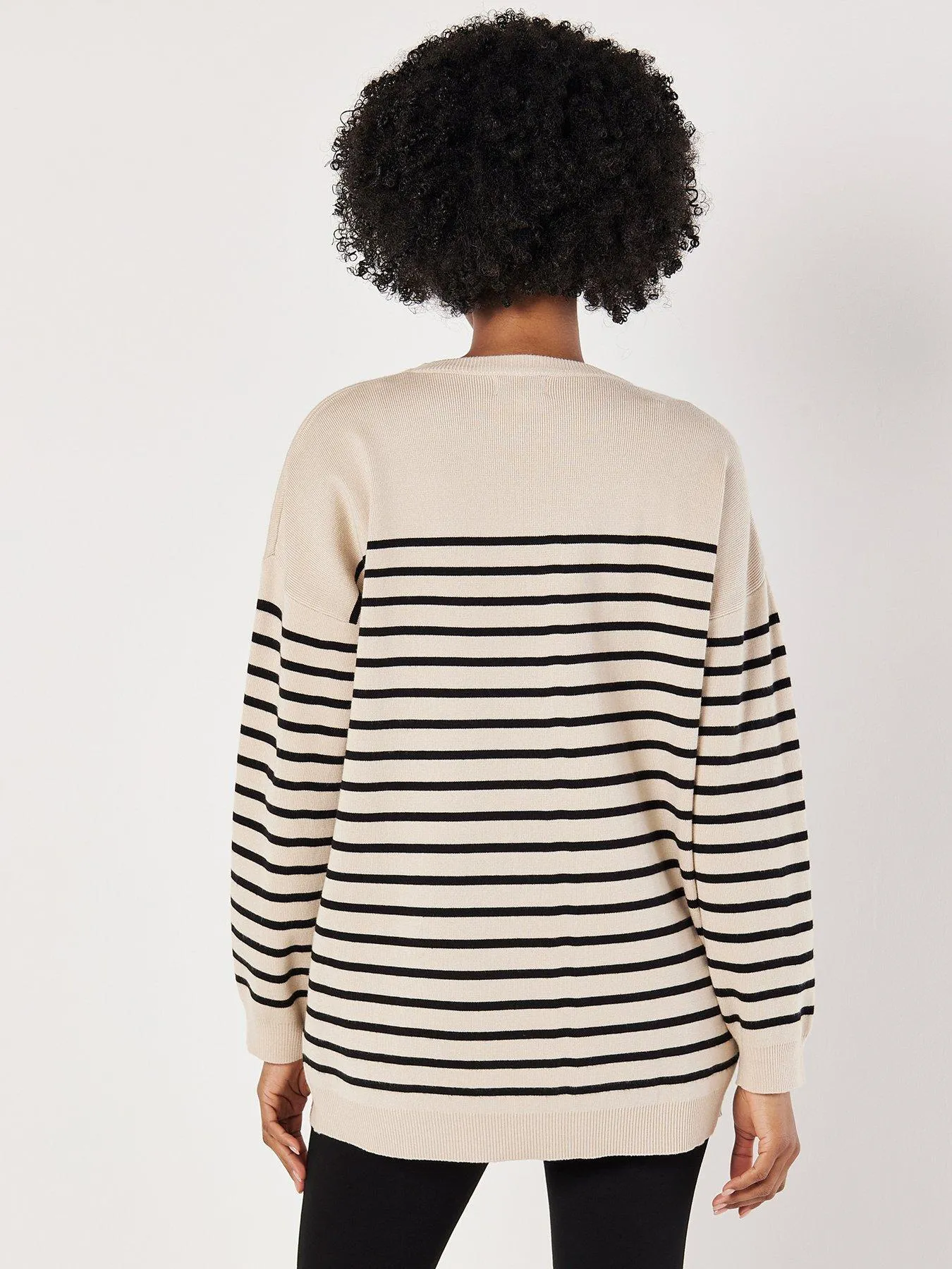 Apricot Model Stripe Tunic Jumper