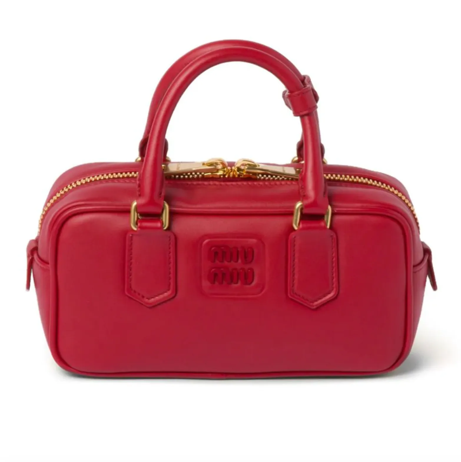 ARCADIE LEATHER TOTE BAG - RED