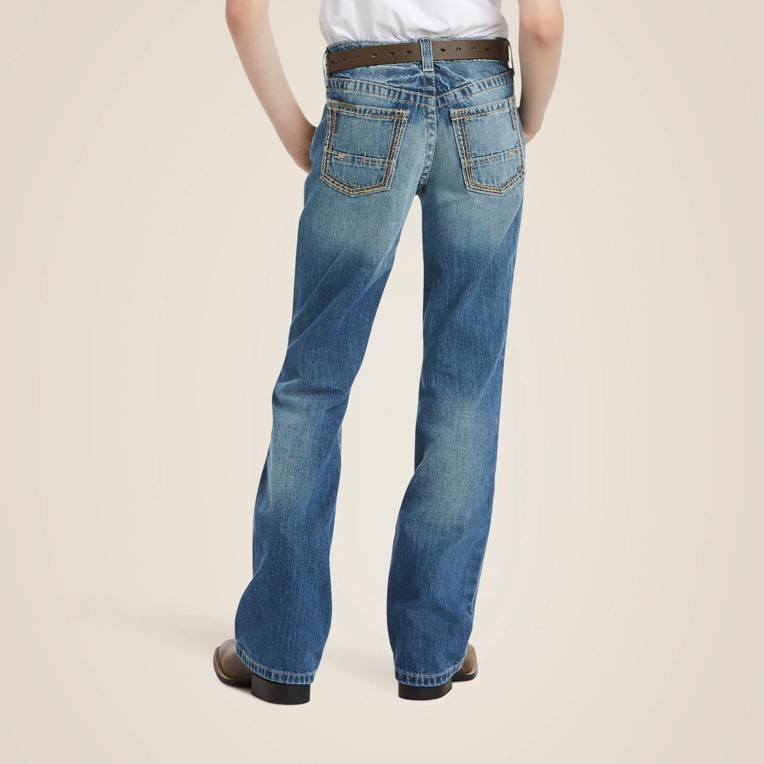 Ariat Boy's B4 Relaxed Boundary Boot Cut Jean in Dakota