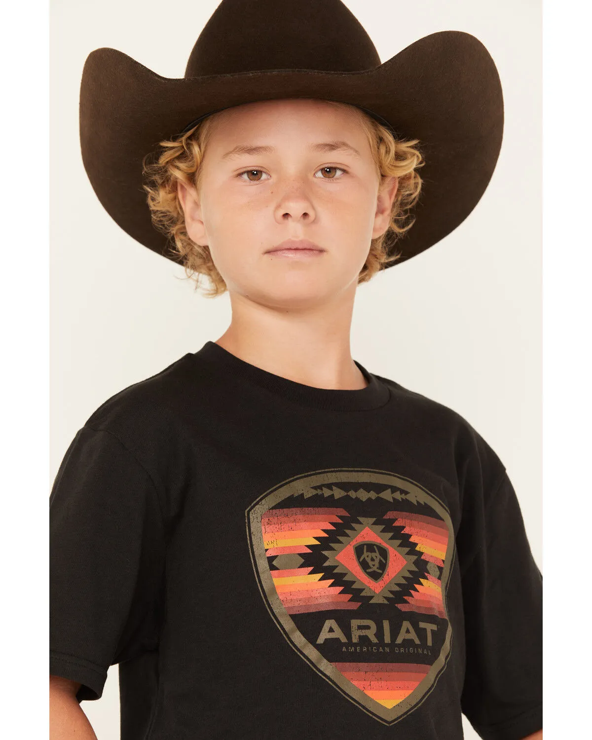 Ariat Boys' Boot Barn Exclusive Geo Logo Short Sleeve Graphic T-Shirt