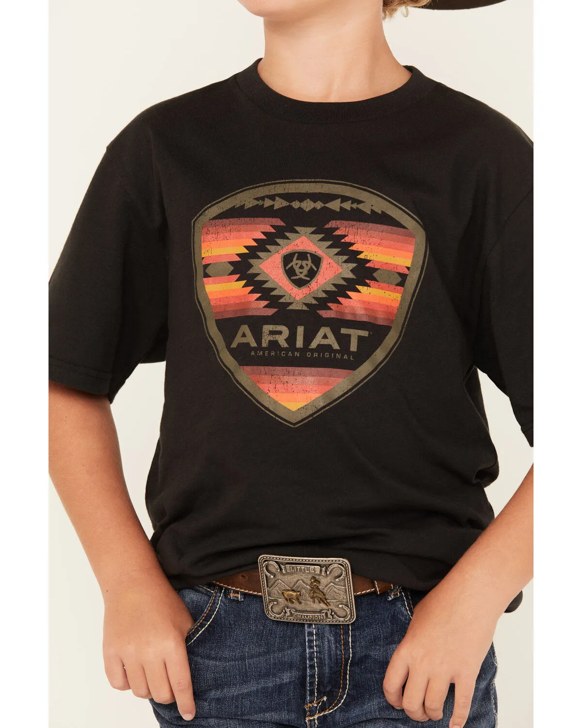 Ariat Boys' Boot Barn Exclusive Geo Logo Short Sleeve Graphic T-Shirt