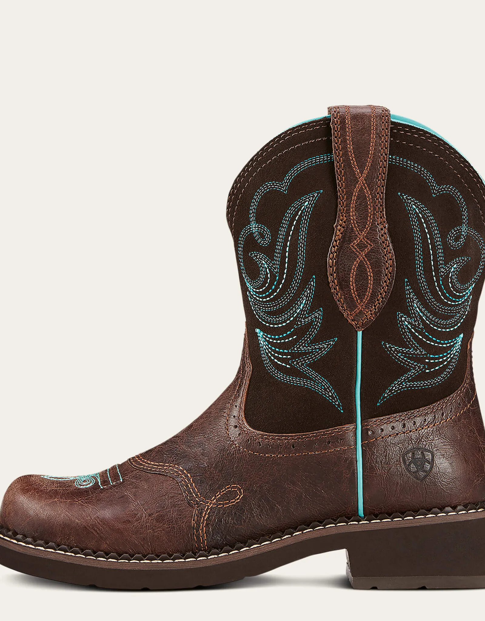 Ariat Dapper Royal Chocolate Heritage Round Toe Fat Baby Western Cowboy Boot