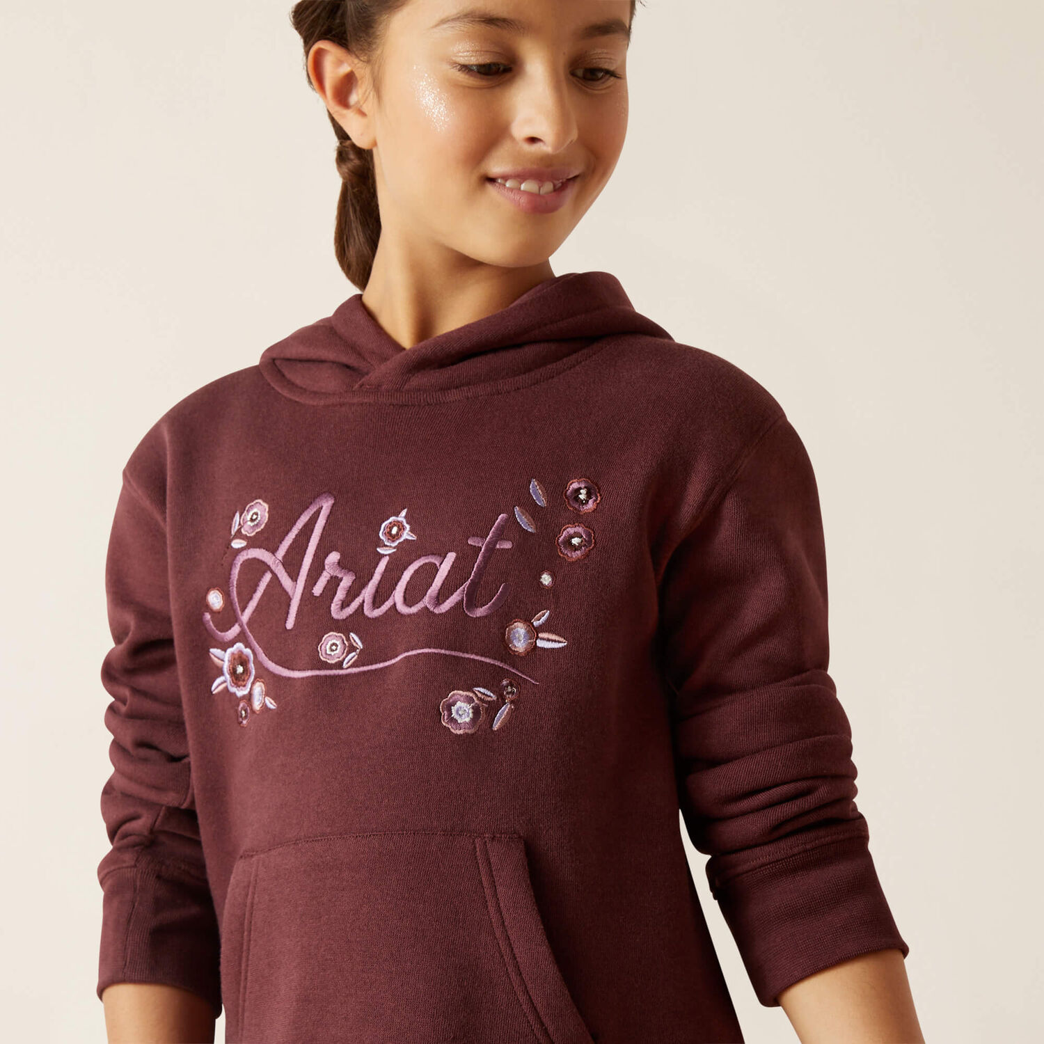 Ariat Kids' Flora Hoodie in Clove Brown