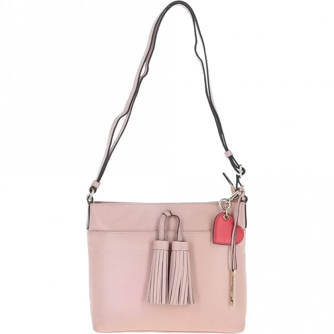 Ashwood Medium Leather Cross Body Bag Peach Whip: J-11