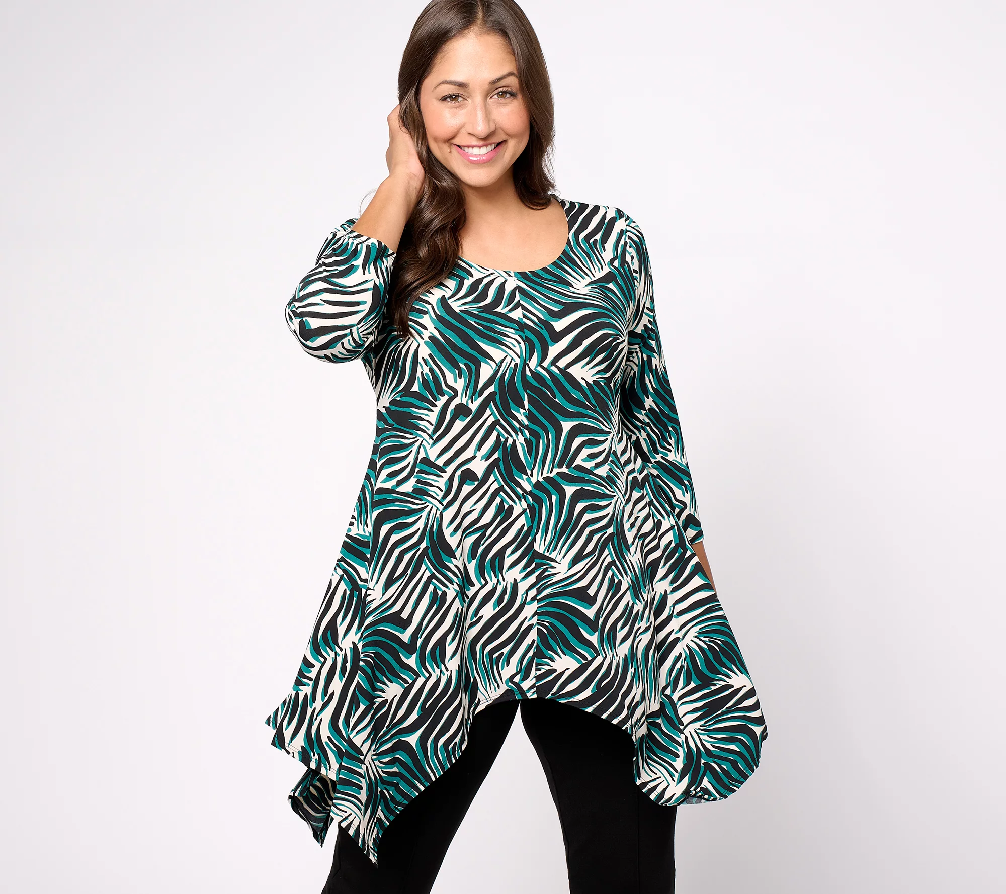 Attitudes by Renee Regular Como Jersey Dippy Tunic