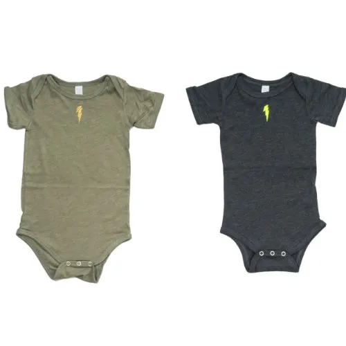 Baby Vest With Neon Lightning Bolt Detail (pack of 2)