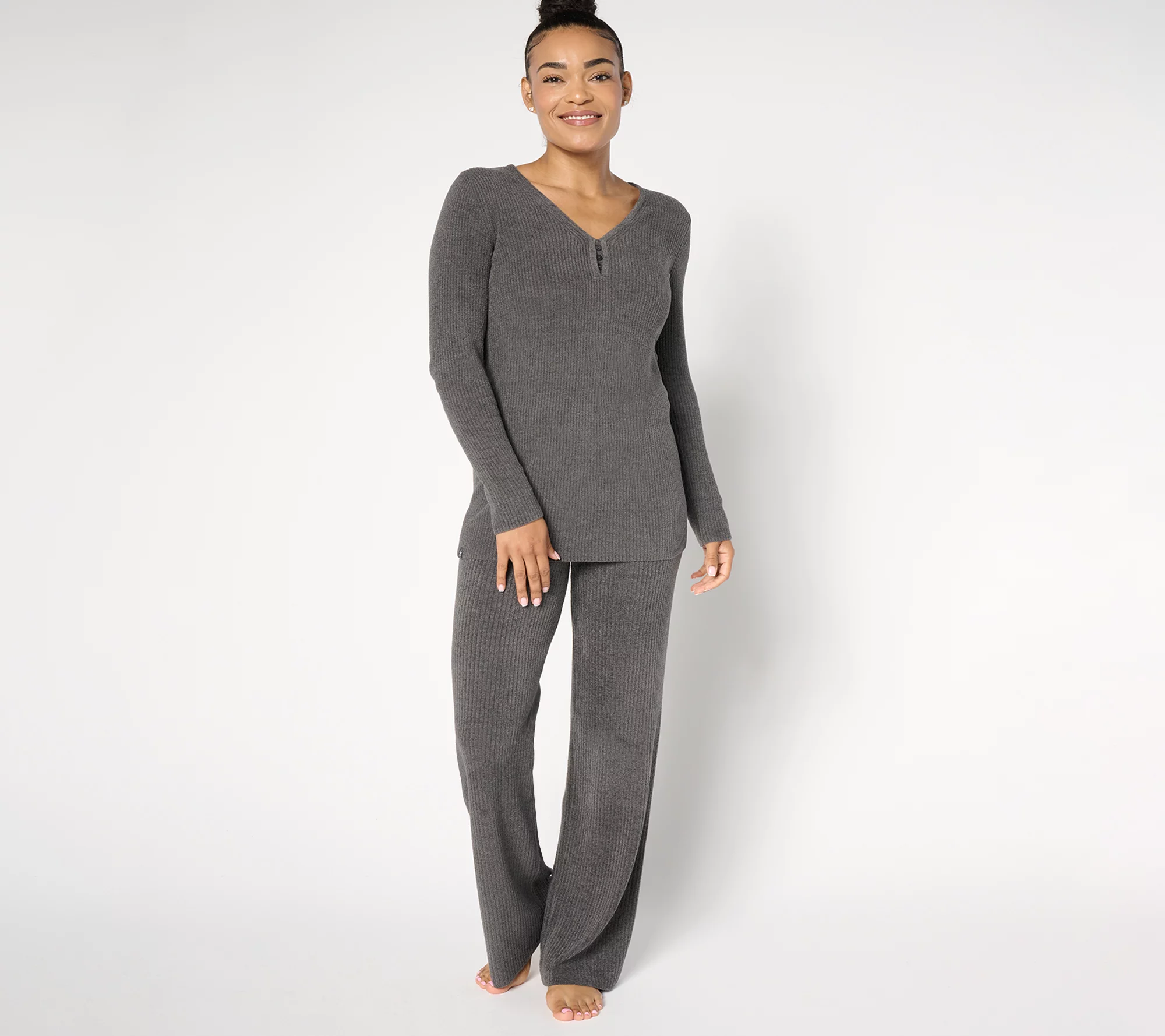 Barefoot Dreams CozyChic Ultra Lite Ribbed Button Tunic