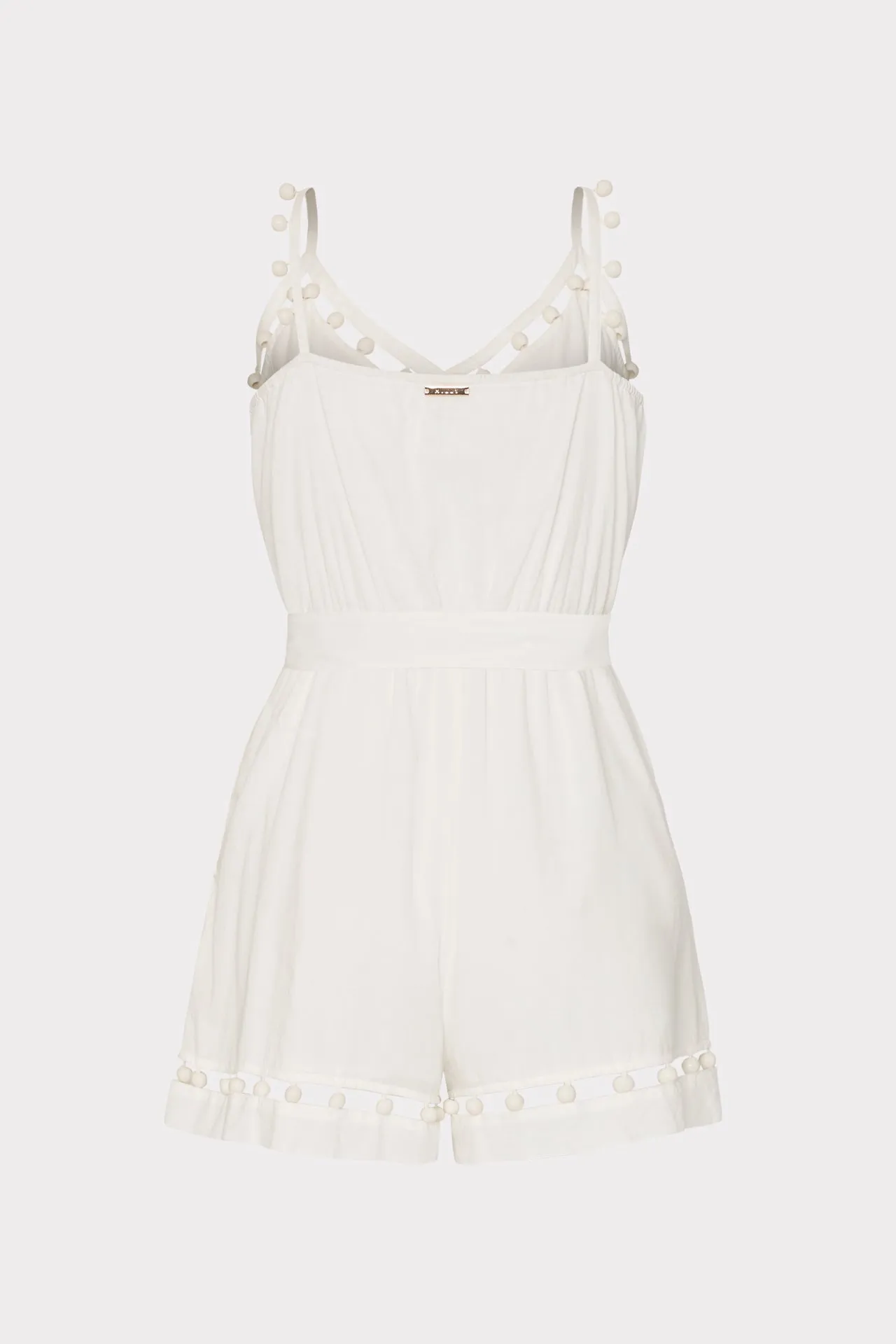 Beaded Cotton Voile Romper