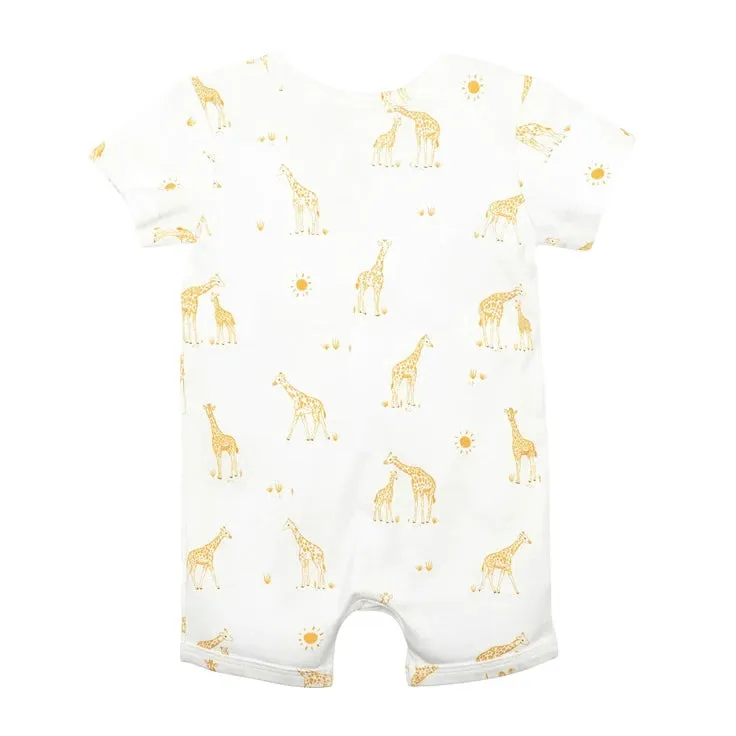 Bebe Giraffe Organic Short Sleeve Romper