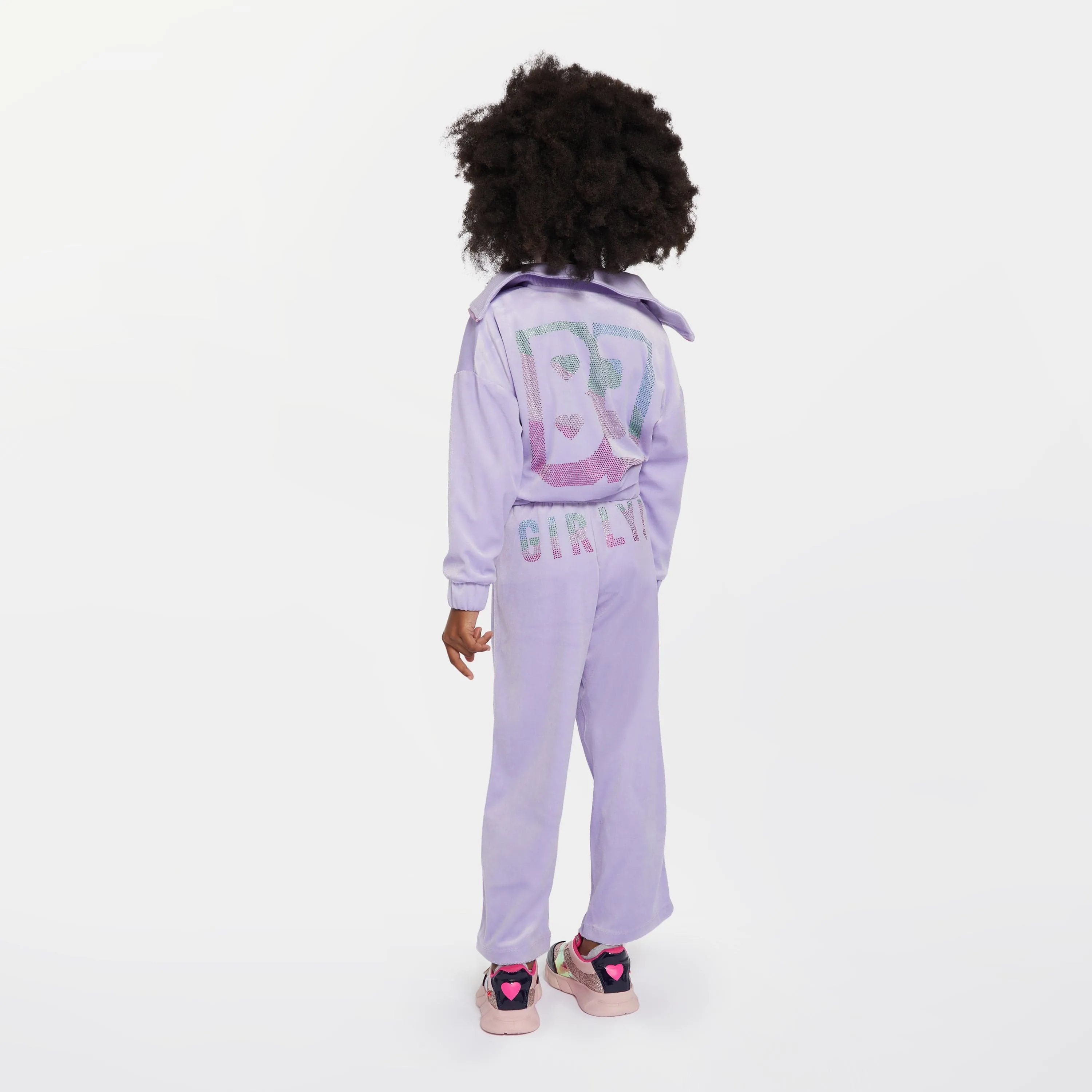 Billieblush Girls Velour Tracksuit in Purple