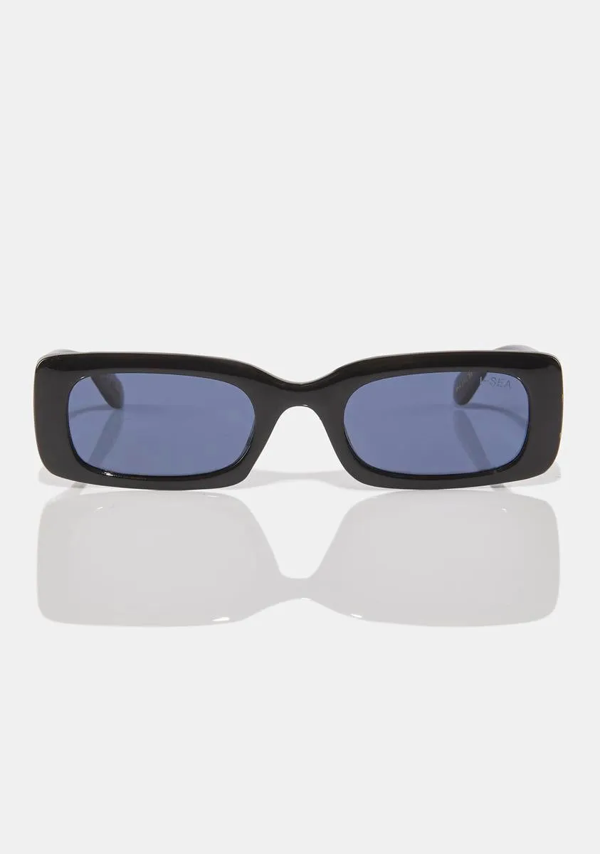 Black Supernova Rectangle Sunglasses-