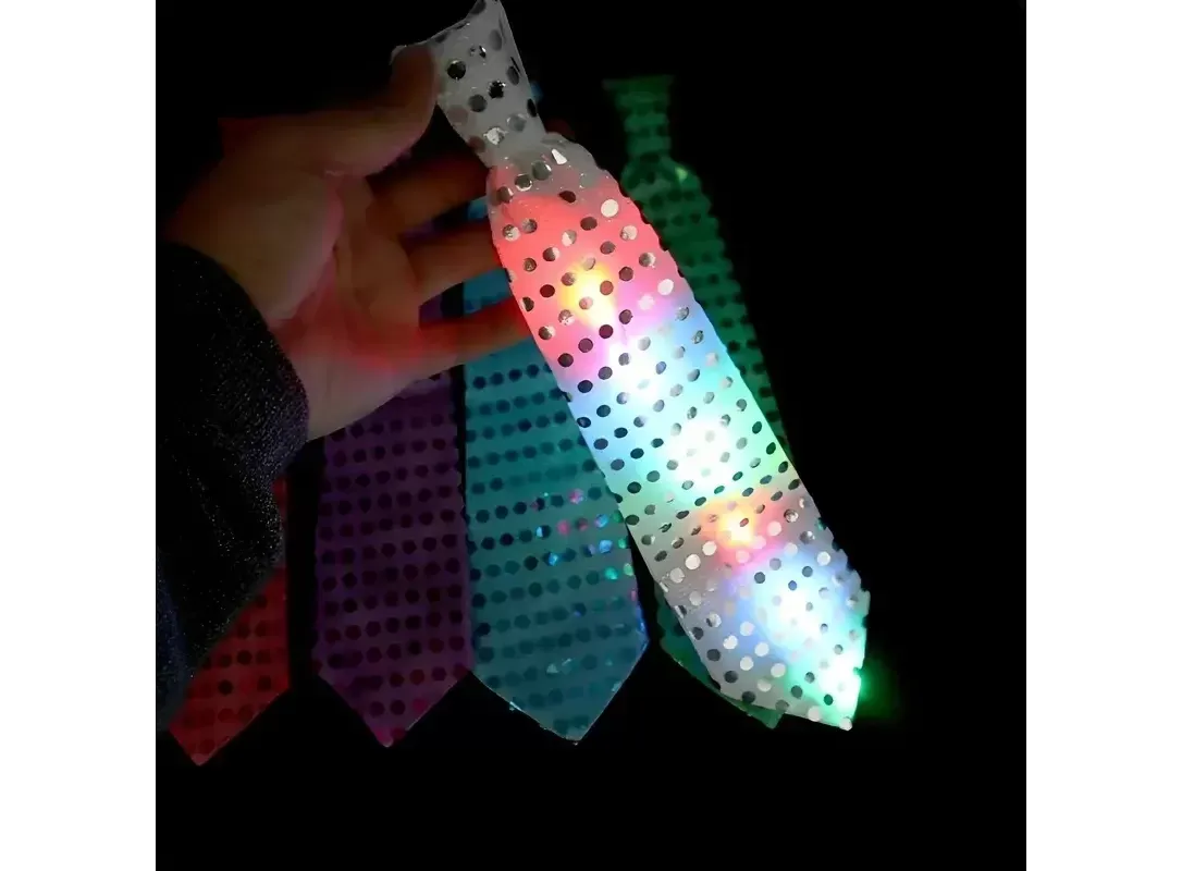 Bowtie Flashing Light Up Sequin Necktie LED Bow Tie Necktie Club Bar Xmas Party Women Tie Wedding Bowtie Luminous Gift