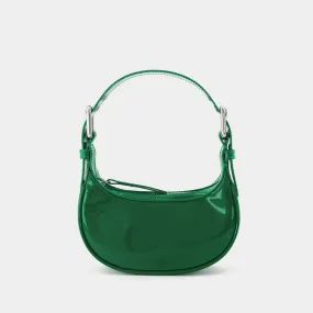 By Far  Mini Soho Bag in Green Patent Leather