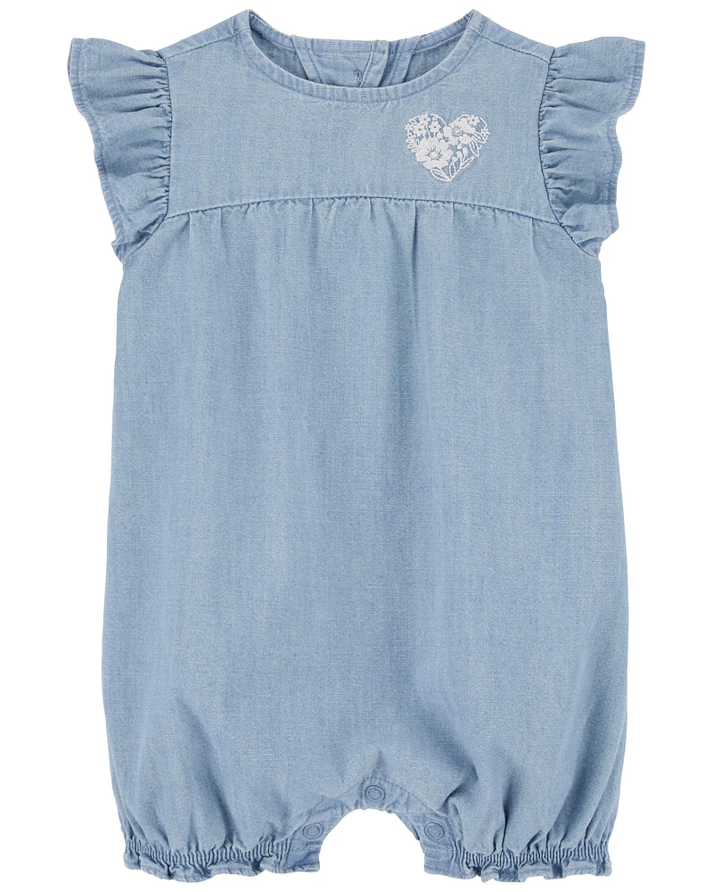 Carter's / OshKosh Baby Chambray Flutter Romper