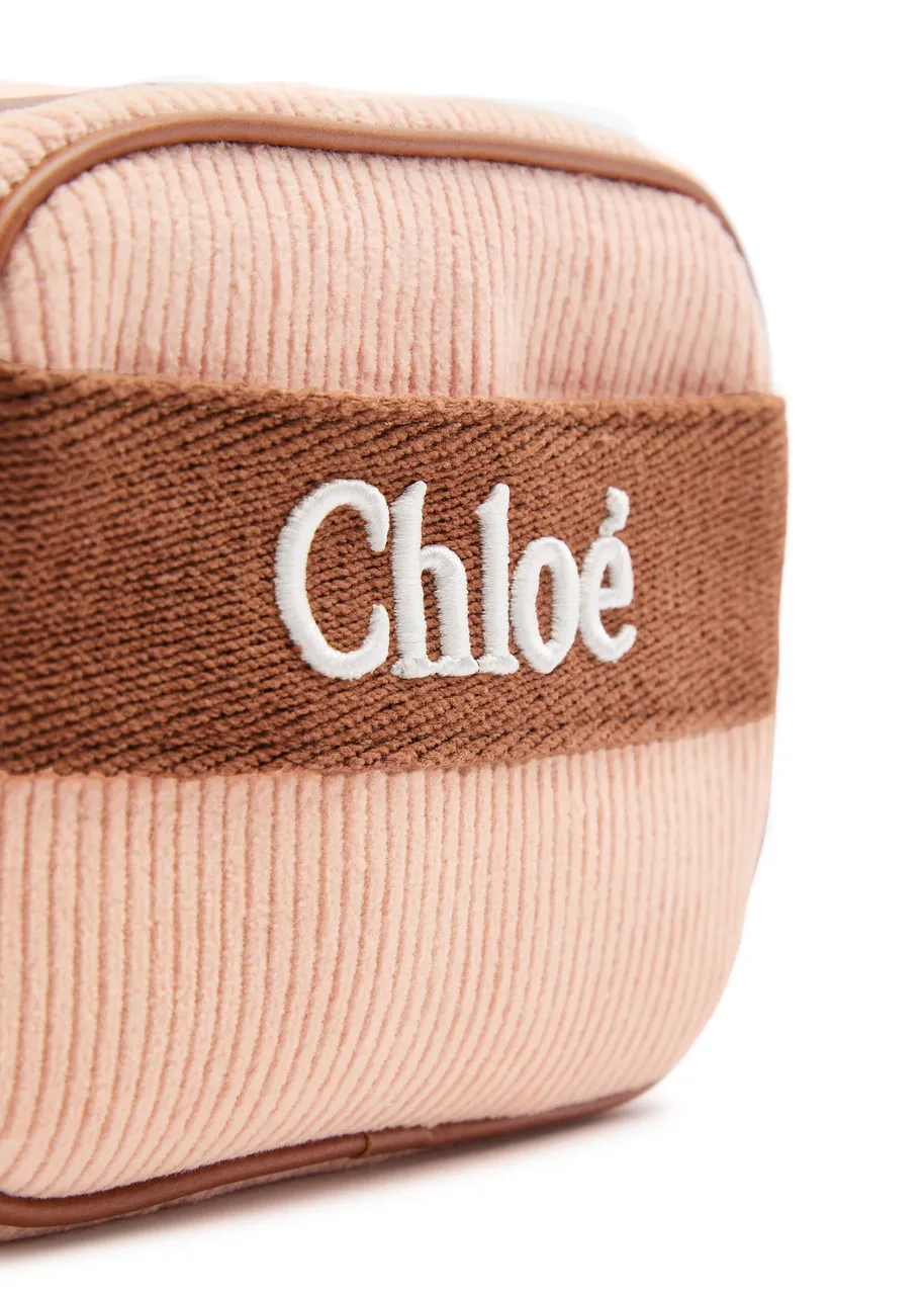 CHLOE KIDS Logo corduroy cross-body bag  -                         -                     -                