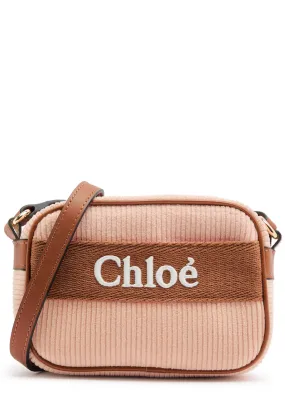 CHLOE KIDS Logo corduroy cross-body bag  -                         -                     -                