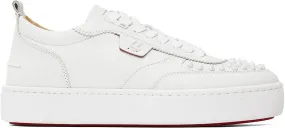 Christian Louboutin White Happyrui Spikes Sneakers