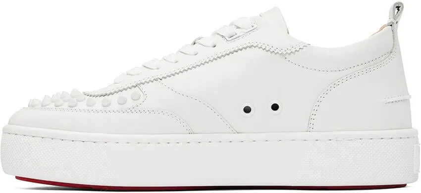 Christian Louboutin White Happyrui Spikes Sneakers