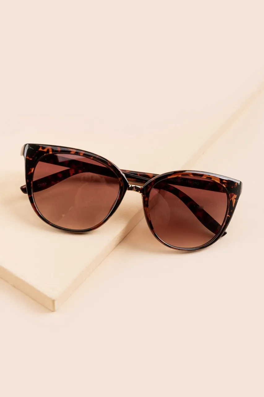 Claire Leopard Cateye Sunglasses