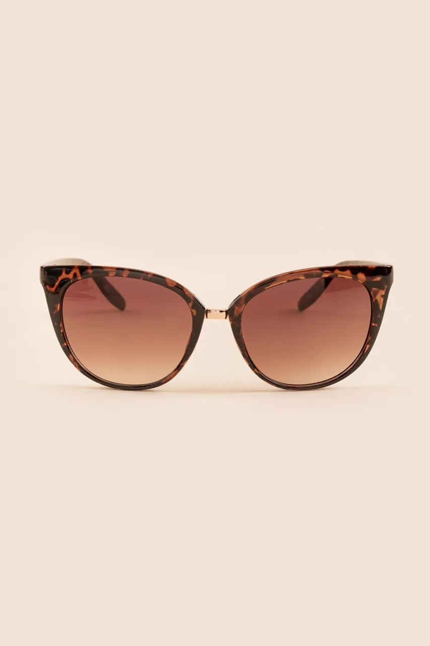 Claire Leopard Cateye Sunglasses