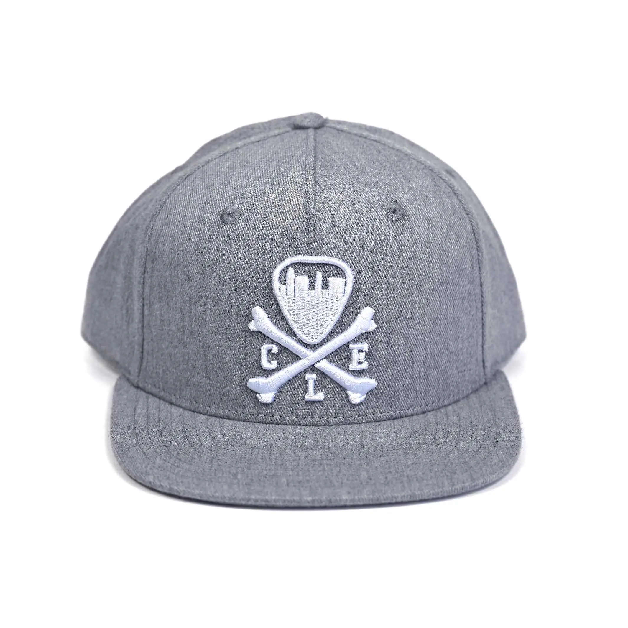 CLE Logo Snapback Hat - Heather Grey-