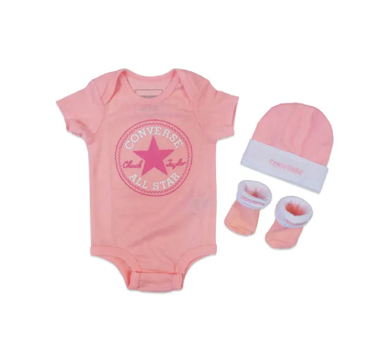 CONVERSE CT NEWBORN BABY CLASSIC 3PC SET - PINK