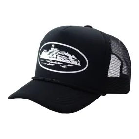 Corteiz Alcatraz Trucker Hat Black