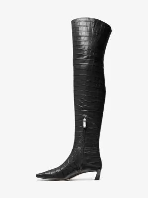 Cosmo Crocodile Embossed Leather Boot