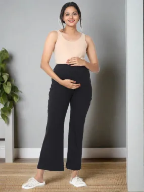 Cotton Maternity Black Plazo