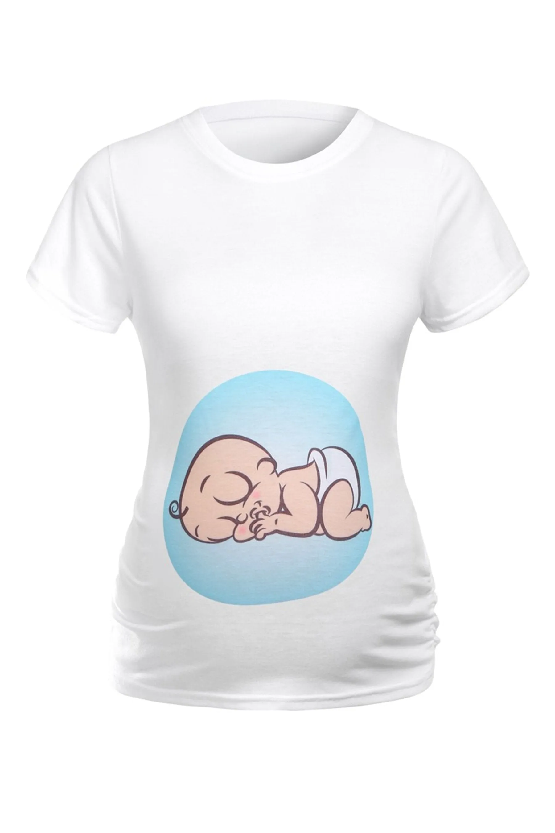 Cute Blue Baby Maternity Tee/T-shirt