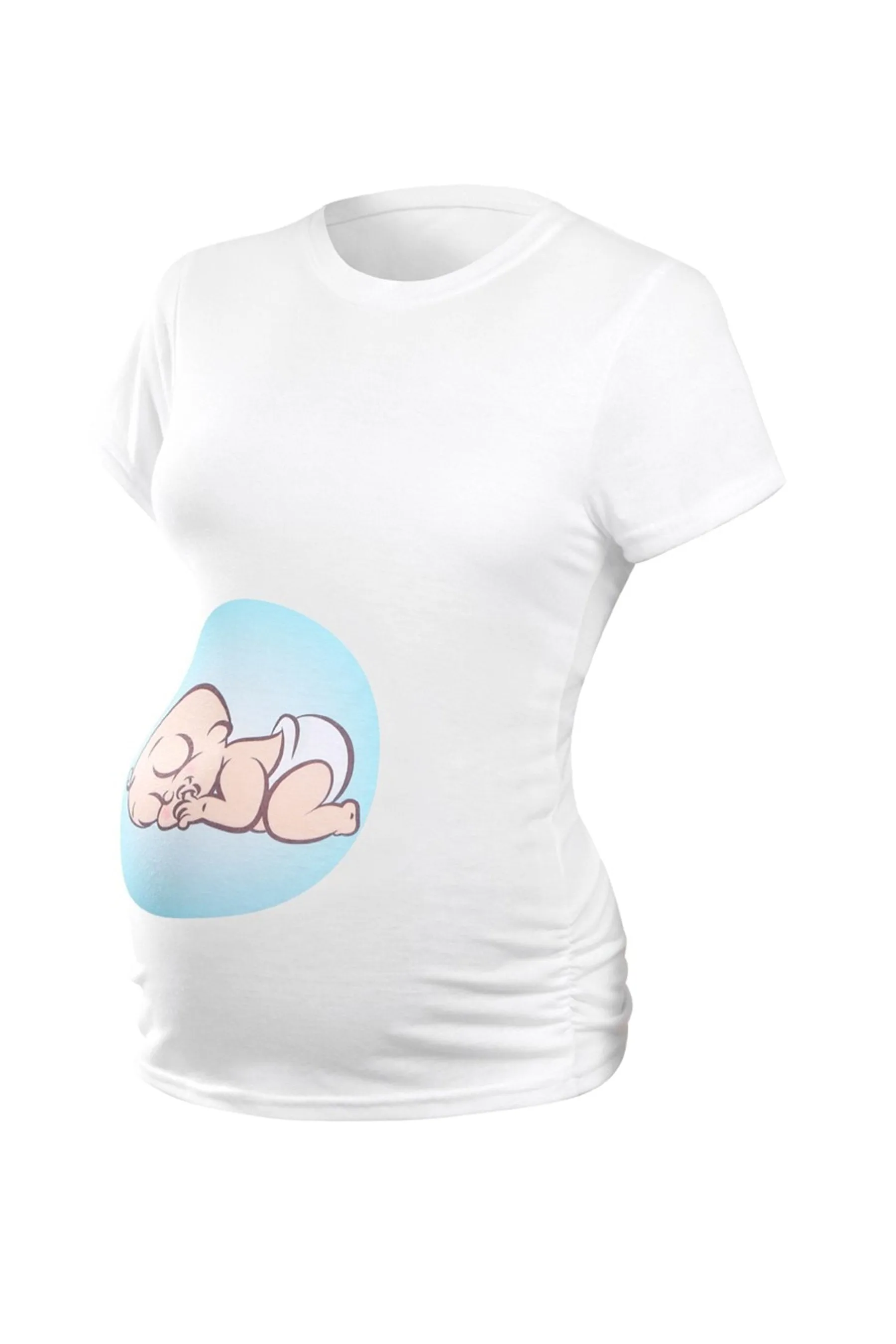 Cute Blue Baby Maternity Tee/T-shirt