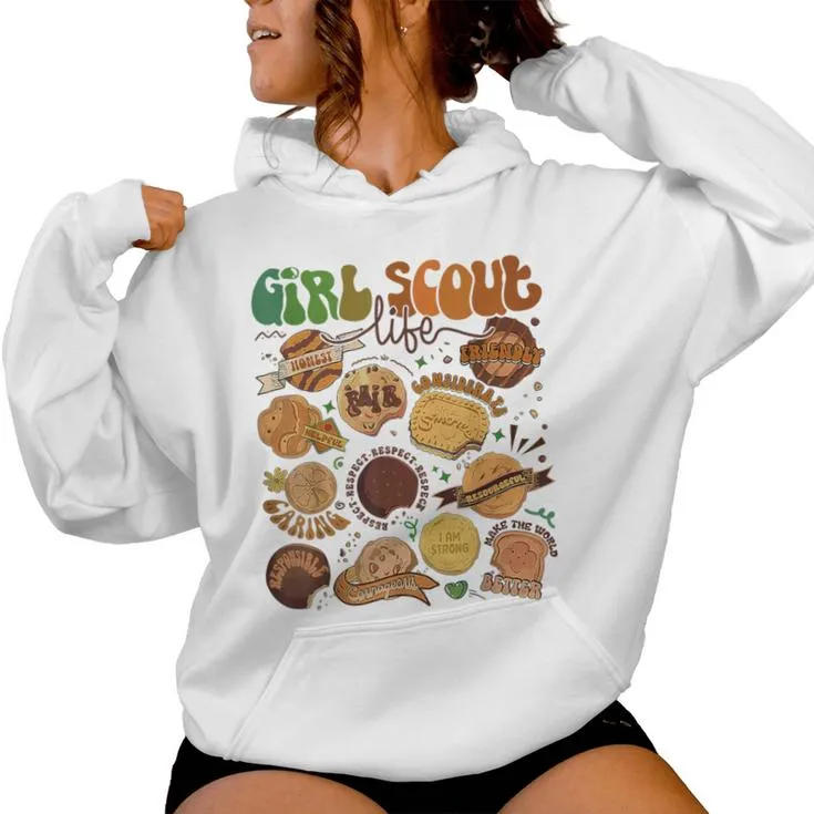 Cute Scout Girl Cookie Dealer Girl Troop Leader Scout Dealer Women Hoodie